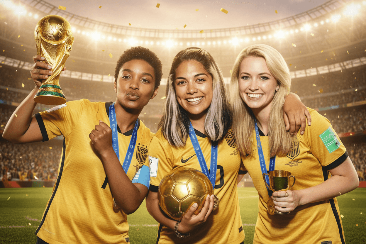 KI-Effekt Weltmeister — Beispiel einer KI-Fotobox Aufnahme