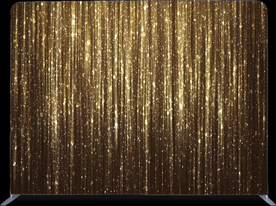 Fotobox Hintergrund Goldener Regen — echter Hintergrund zum Aufbauen